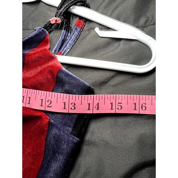 ONLY velvet stripe tank jumpsuit womens XS whimsigoth dark romantic timeless - Picture 8 of 9